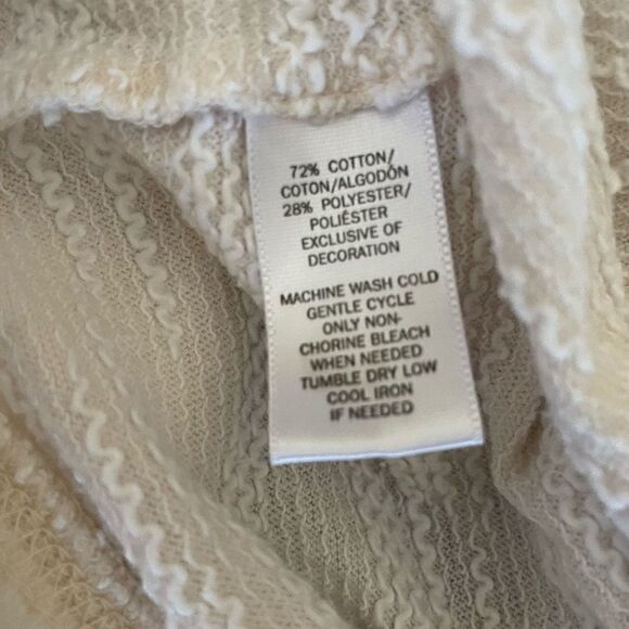 Lou & Grey Cream Color Top with floral design - Size Small - Picture 4 of 4